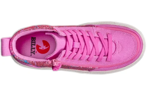 Pink Printed Canvas BILLY Classic Lace Highs - Image 3