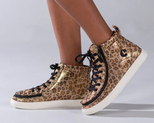 FINAL SALE - Leopard Shimmer BILLY Classic Lace Highs - Image 6