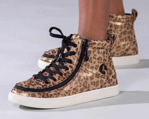 FINAL SALE - Leopard Shimmer BILLY Classic Lace Highs - Image 8