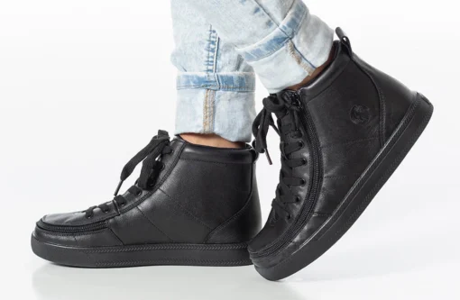 Black To The Floor Leather BILLY Classic Lace Highs - Image 6