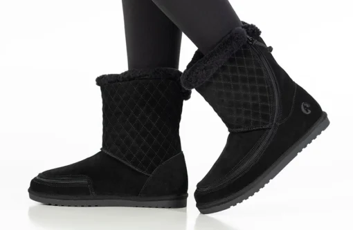 FINAL SALE - Black BILLY Cozy Quilt Lux Boots - Image 6