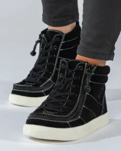 Black Suede BILLY Ten9 Street High Tops -Boutique Shoe Discount Store BK21329 001 studio standing 2 704x880 d3a68aac 2f72 472a 9408 801b9877332d