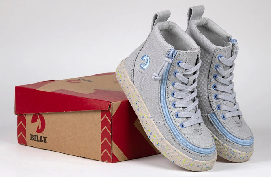 FINAL SALE - Grey/Blue Speckle BILLY Classic Lace High Tops - Image 7