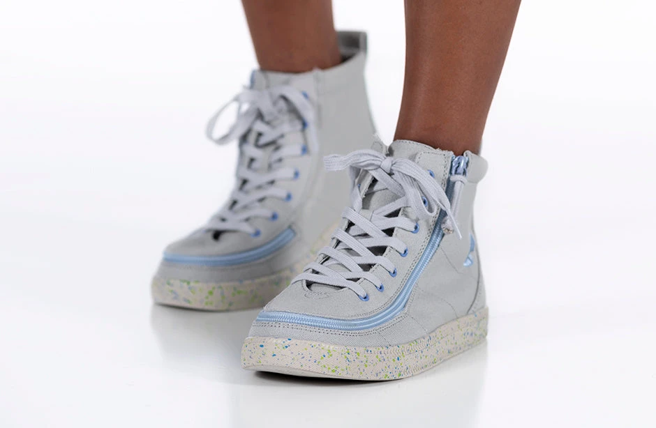 FINAL SALE - Grey/Blue Speckle BILLY Classic Lace High Tops - Image 10