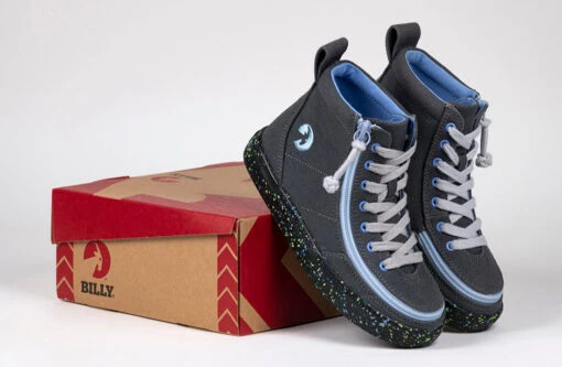 FINAL SALE - Charcoal/Blue Speckle BILLY Classic Lace High Tops - Image 7