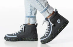 FINAL SALE - Charcoal/Blue Speckle BILLY Classic Lace High Tops -Boutique Shoe Discount Store BK22100 021 studio standing 1 940x614 382783ca 6f1e 4417 a6fe bf3356e79f01