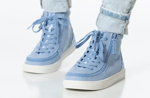 FINAL SALE - Blue Gingham BILLY Classic Lace High Tops - Image 10