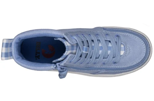 FINAL SALE - Blue Gingham BILLY Classic Lace High Tops - Image 3