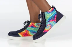 Navy Tie Dye BILLY Street High Tops -Boutique Shoe Discount Store BK22110 410 studio standing 1 940x614 cbe99ed4 93c3 4f5e b716 200542ee5166