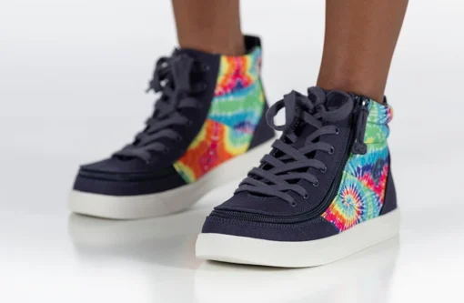 Navy Tie Dye BILLY Street High Tops - Image 10