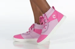 FINAL SALE - Pink/Pink BILLY Street Short Wrap High Tops -Boutique Shoe Discount Store BK22111 650 studio standing 1 940x614 e04dd97a 7a61 4a08 a49f d38f029cf101
