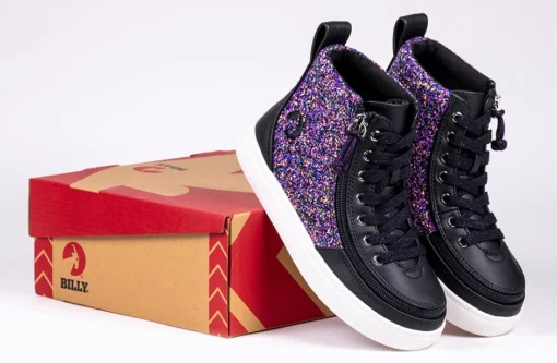 Black Fuchsia Glitz BILLY Classic Lace High Tops - Image 8