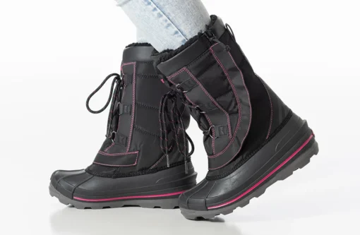 Black/Pink BILLY Ice Winter Boots - Image 10