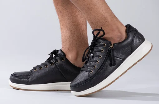 Men's Black Leather BILLY Comfort Lows - Image 6