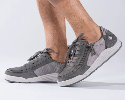 FINAL SALE - Men's Charcoal Suede/Mesh BILLY Comfort Classic Lows - Image 8