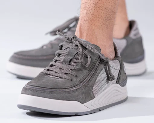 FINAL SALE - Men's Charcoal Suede/Mesh BILLY Comfort Classic Lows - Image 10