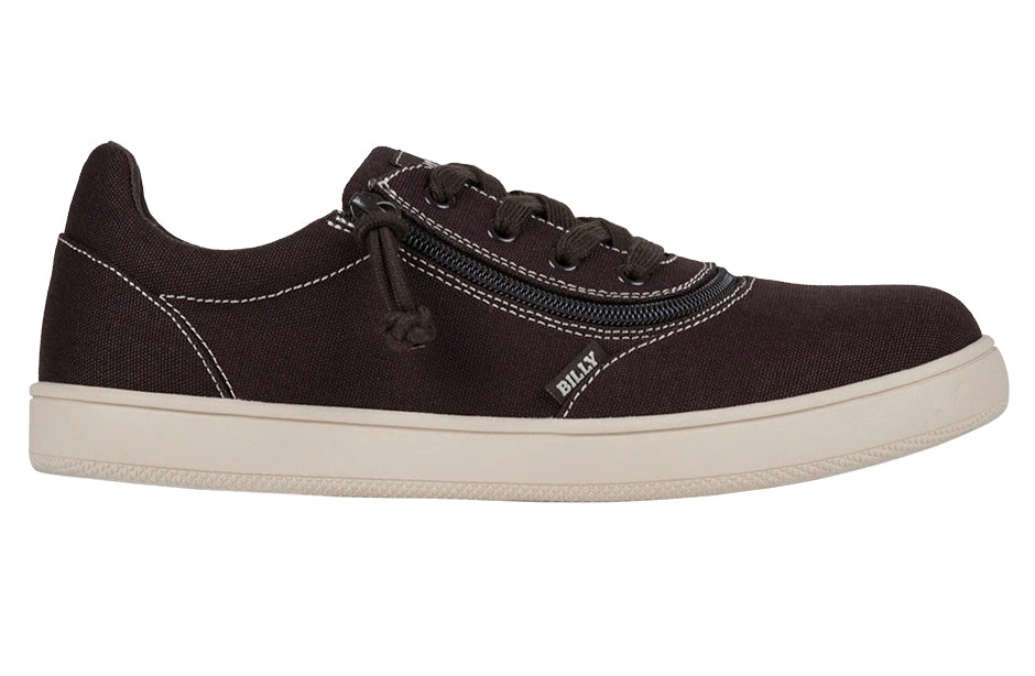 FINAL SALE - Men's Dark Brown/White Stitch BILLY Sneaker Low Tops - Image 2
