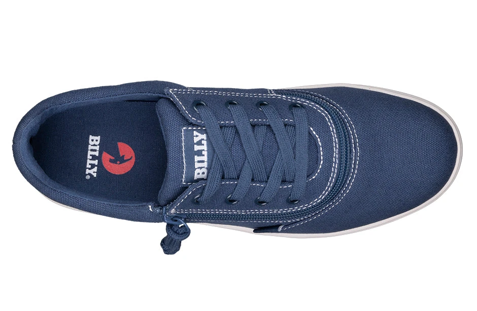 FINAL SALE - Men's Blue/White Stitch BILLY Sneaker Low Tops - Image 3