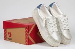 FINAL SALE - Women's White (Navy Mustache) BILLY Sneakers -Boutique Shoe Discount Store BW22128 101 studio 2 940x614 a13b39ce f51a 407f a43a ee8e1ced2a8d
