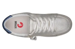FINAL SALE - Women's White (Navy Mustache) BILLY Sneakers -Boutique Shoe Discount Store BW22128 101 top 940x614 0a7ae257 21bb 41ec af30 38681b2b7375