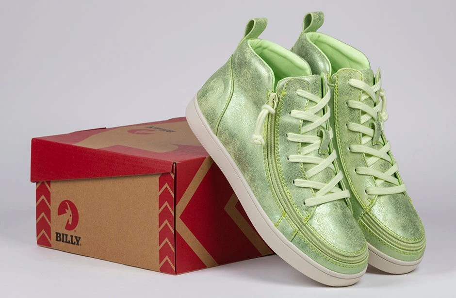 FINAL SALE - Women's Cucumber Green BILLY Sneaker Lace Mid Tops - Image 7