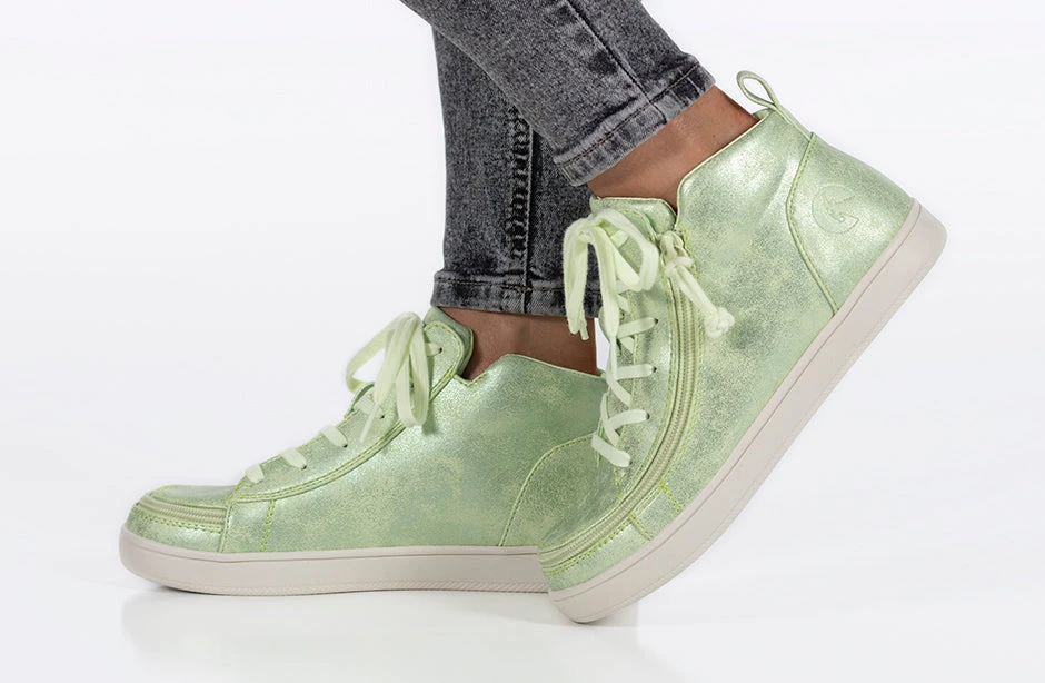 FINAL SALE - Women's Cucumber Green BILLY Sneaker Lace Mid Tops - Image 9