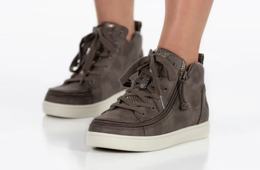 FINAL SALE - Women's Espresso BILLY Sneaker Lace Mid Tops - Image 11