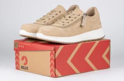 Women's Tan Suede BILLY Comfort Joggers -Boutique Shoe Discount Store bw23148 260 on box 1 940x614 52530110786 o
