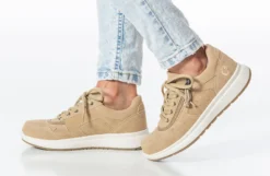 Women's Tan Suede BILLY Comfort Joggers -Boutique Shoe Discount Store bw23148 260 studio standing 1 940x614 52631356052 o